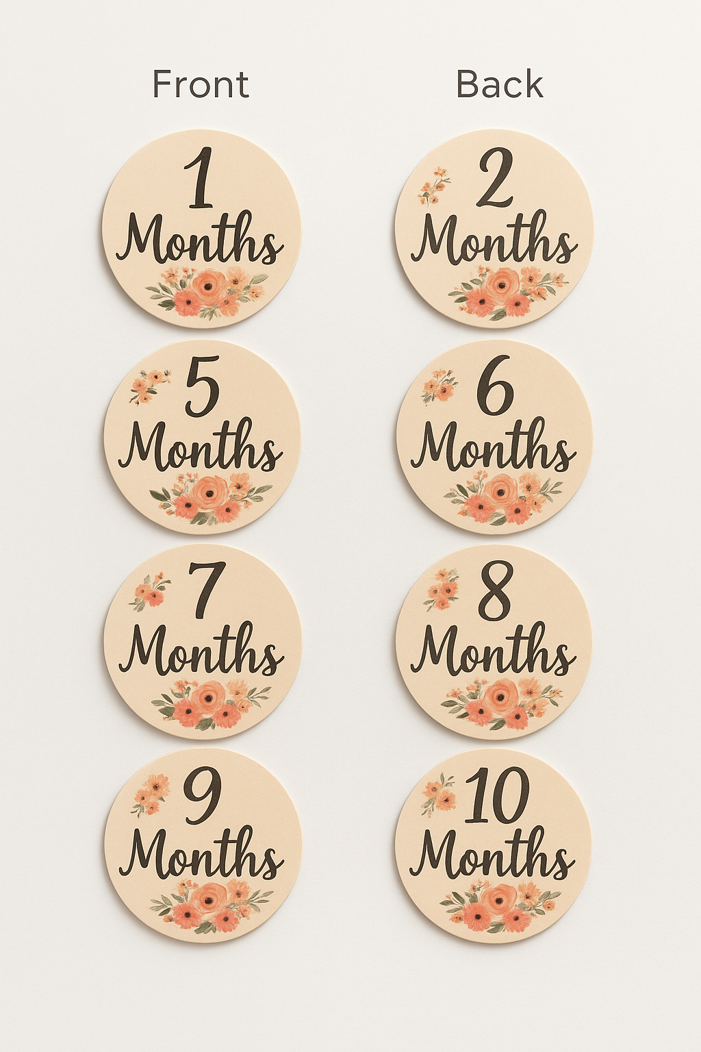 Set of 6 Wooden Milestone Cards